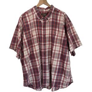 Schmidt Workwear Mens Shirt 4X Red Plaid Short Sleeve‎